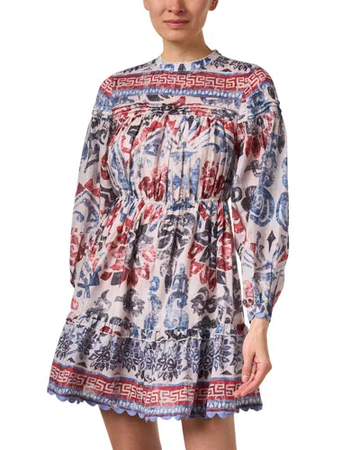Shop Chufy Tika Silk-blend Mini Dress In Multi