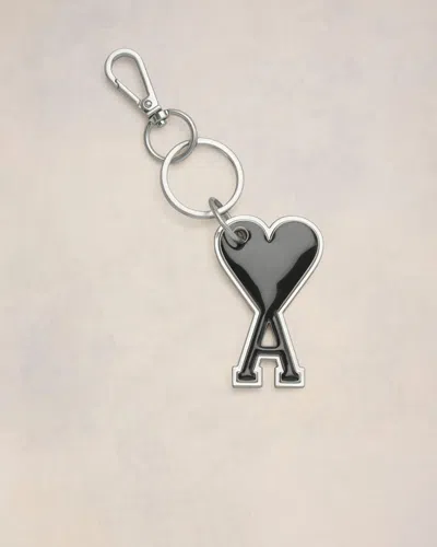 Shop Ami Alexandre Mattiussi Ami De Coeur Keyring Black