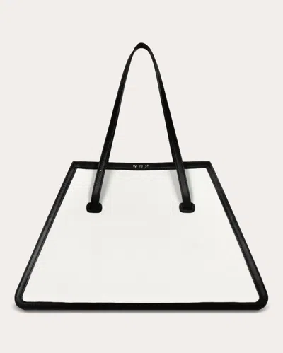 W 78 St Women's The Jolie Canvas Handbag In Cream/black
