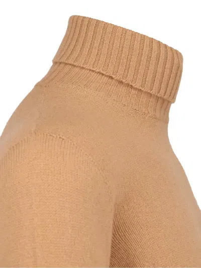 Drumohr Camel Wool Turtleneck In Brown