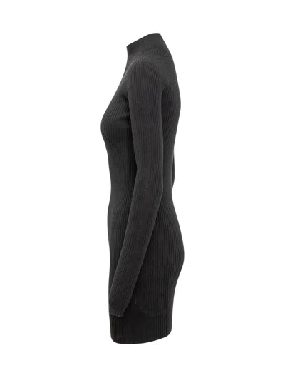 Shop Courrèges Mockneck Mini Dress In Black