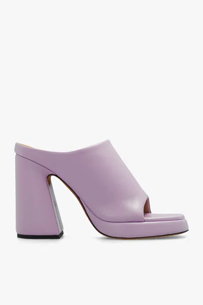 Proenza Schouler Woman Sandals Lilac Size 11 Soft Leather In Purple