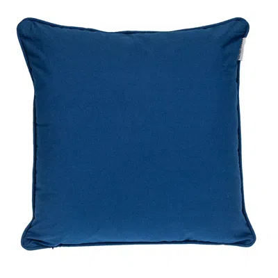 Homezia 20" X 20" Blue Geometric Cotton Zippered Pillow