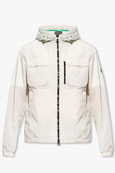 Duvetica New Mens Hooded White Windbreaker Zip Up Jacket In Grey