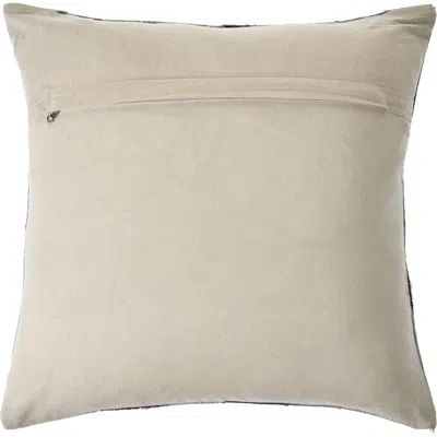 Homezia 20" X 20" Gray And Brown 100% Wool Chevron Zippered Pillow