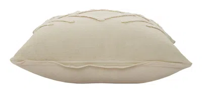 Homezia 20" X 20" Birch And White 100% Cotton Geometric Zippered Pillow