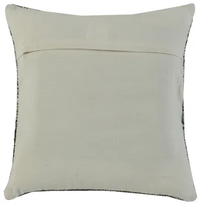 Homezia 20" X 20" Gray And Black 100% Cotton Geometric Zippered Pillow