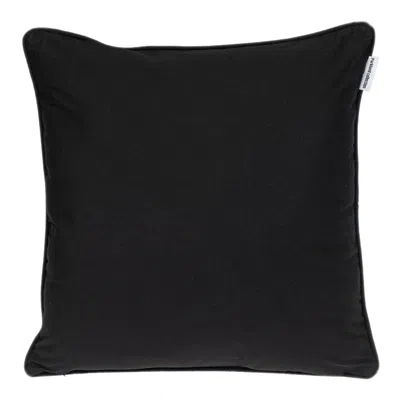 Homezia 18" X 18" Black 100% Cotton Geometric Zippered Pillow