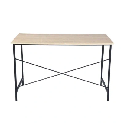 Homezia Modern Geo Oak Finish Work And Study Computer Table