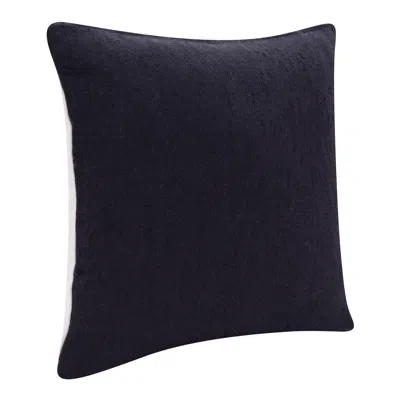 Homezia 20" X 20" Black Linen Zippered Pillow