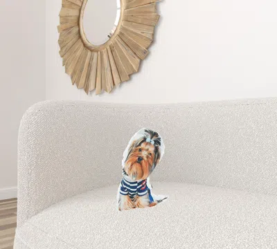 Homezia Yorkshire Terrier Dog Shape Filled Pillow Animal Shaped Pillow