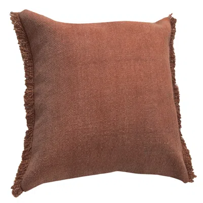 Homezia 20" X 20" Adobe Clay 100% Cotton Zippered Pillow
