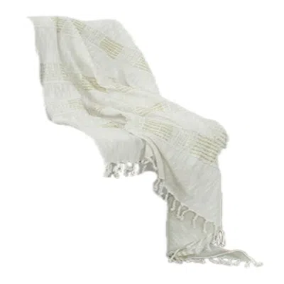 Homezia Natural Woven Cotton Throw Blanket