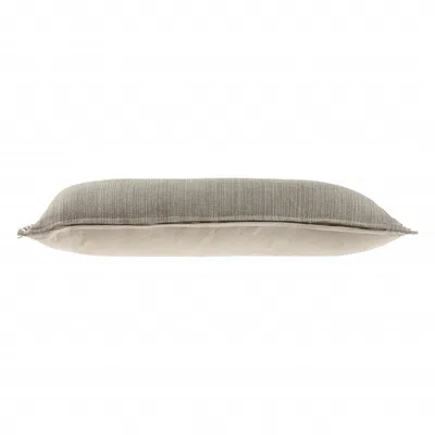 Homezia 14" X 36" Tan Linen Zippered Pillow