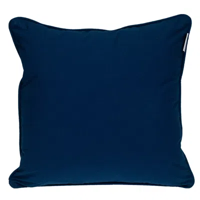 Homezia 18" X 18" Blue 100% Cotton Geometric Zippered Pillow