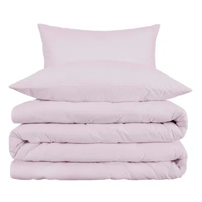 Homezia Lilac King Cotton Blend 1000 Thread Count Washable Duvet Cover Set
