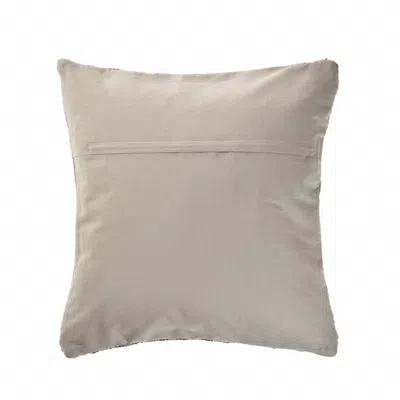 Homezia 20" X 20" Denim Blue And Ivory 100% Cotton Chevron Zippered Pillow