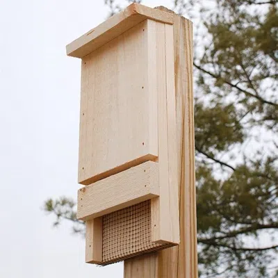 Quikfurn Outdoor Wood Bat House Kit - Holds Up To 12 Bats