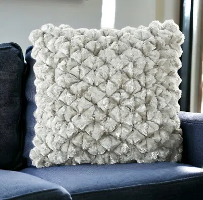 Homezia 20" Silver Throw Pillow