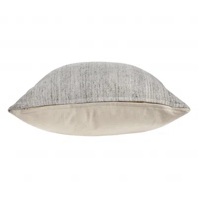 Shop Homezia 20" X 20" Light Gray And Dark Gray 100% Wool Zippered Pillow