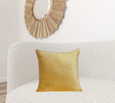 Homezia Super Soft Yellow Solid Color Decorative Accent Pillow