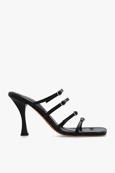 Proenza Schouler Logo High-heeled Sandals In Black