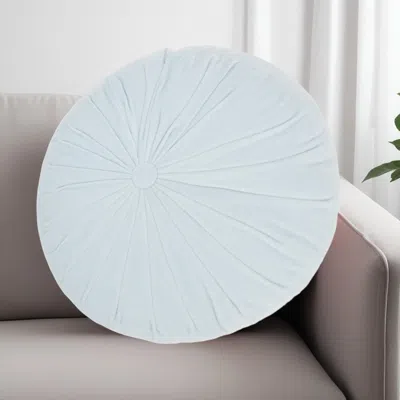 Homezia 16" Periwinkle Tufted Round Throw Pillow