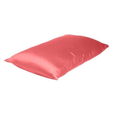 Homezia Coral Dreamy Set Of 2 Silky Satin King Pillowcases