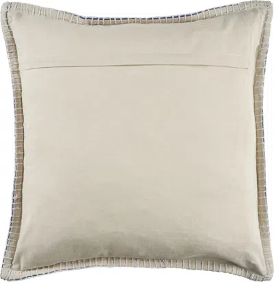 Homezia 24" X 24" Twilight Blue 100% Cotton Zippered Pillow