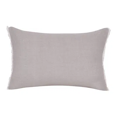 Homezia 16" X 24" Natural And Ivory Floral Linen Zippered Pillow With Embroidery