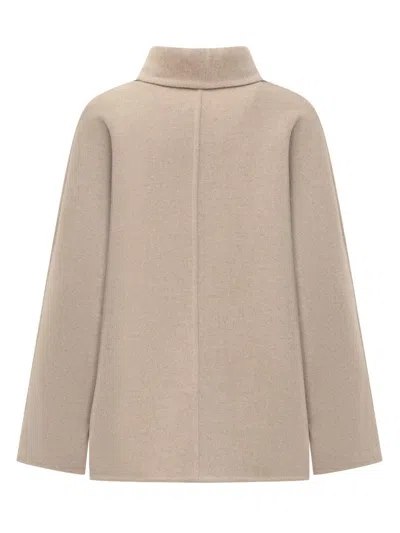 Shop Brunello Cucinelli Coat In Beige