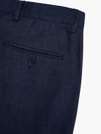 Frescobol Carioca Affonso Tapered Linen Suit Trousers In Navy