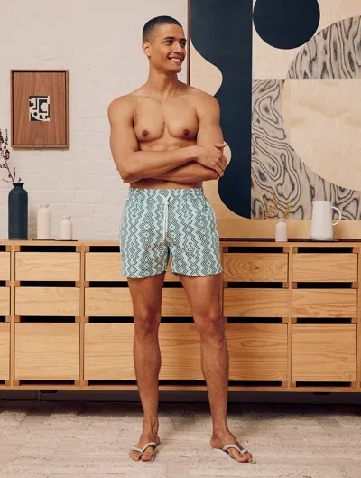 Frescobol Carioca Angra Camada Sport Swim Shorts In Sky Light & Perennial Blue