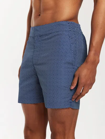 Frescobol Carioca Row Angra Classic Swim Shorts In Navy-blue