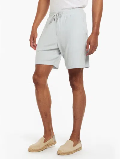 Frescobol Carioca Augusto Terry Cotton Shorts In Halogen Grey