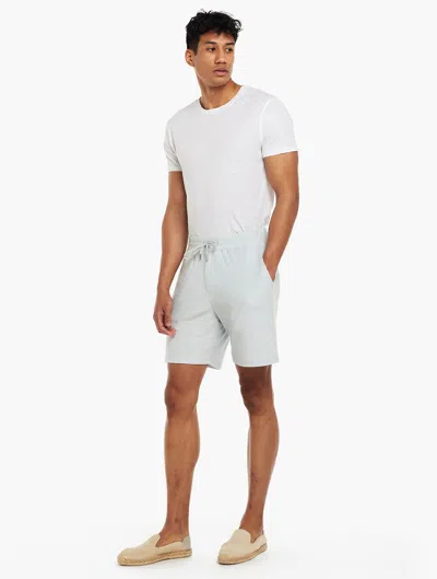 Frescobol Carioca Augusto Terry Cotton Shorts In Halogen Grey