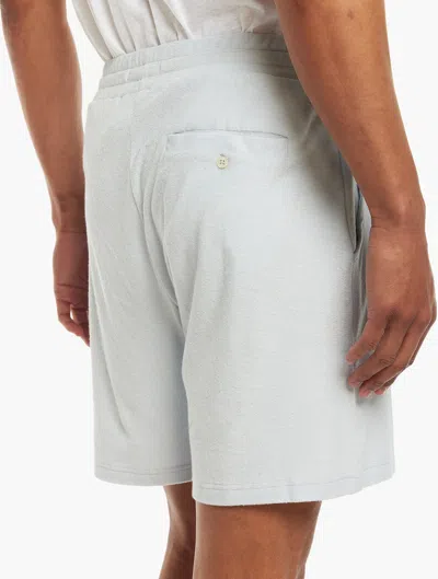 Shop Frescobol Carioca Augusto Terry Cotton Shorts In Halogen Grey