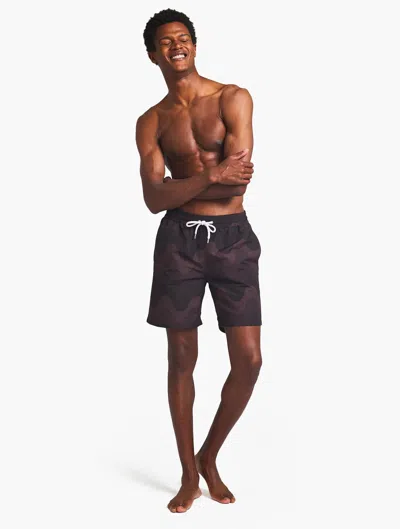 Frescobol Carioca Sport Swim Printed Swim Trunks In Dark Oak