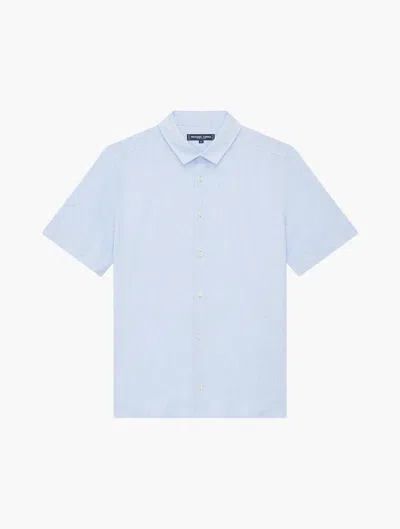 Frescobol Carioca Castro Linen Shirt In Baby-blue