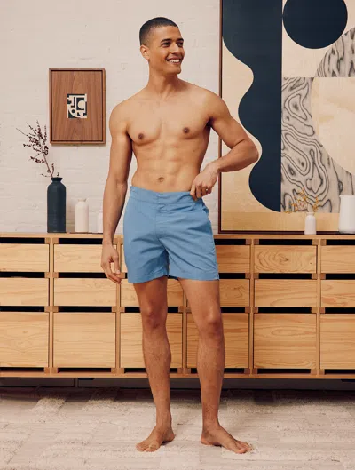 Frescobol Carioca Classic Swim Shorts In Slate Blue