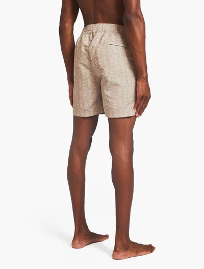 Frescobol Carioca Classic Swim Shorts Angra Ombré Print In Camel