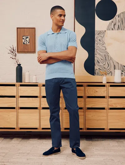 Frescobol Carioca Clemente Knit Polo In Seafoam