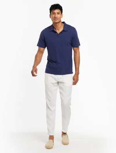 Frescobol Carioca Row Constantino Polo Shirt In Navy-blue