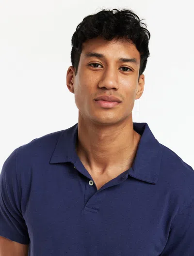 Frescobol Carioca Row Constantino Polo Shirt In Navy-blue