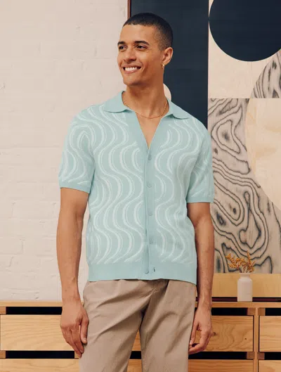 Frescobol Carioca Copa Camada Romero Knit Cardigan In Seafoam