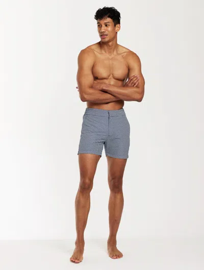 Frescobol Carioca Copacabana Classic Swim Shorts In Navy-blue