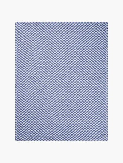 Frescobol Carioca Copacabana Linen Beach Towel In Navy-blue
