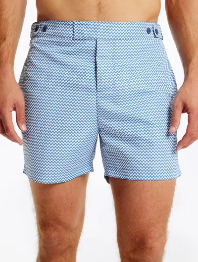 Frescobol Carioca Copacabana Tailored Swim Shorts In Slate Blue