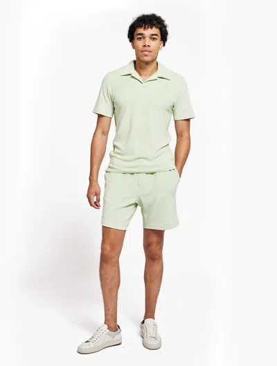Frescobol Carioca Faustino Terry Cotton Polo In Cotton Green