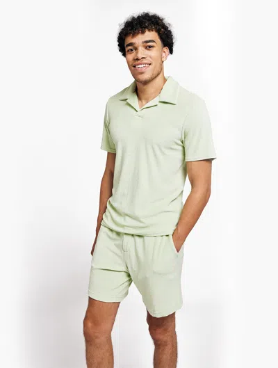 Frescobol Carioca Faustino Terry Cotton Polo In Cotton Green